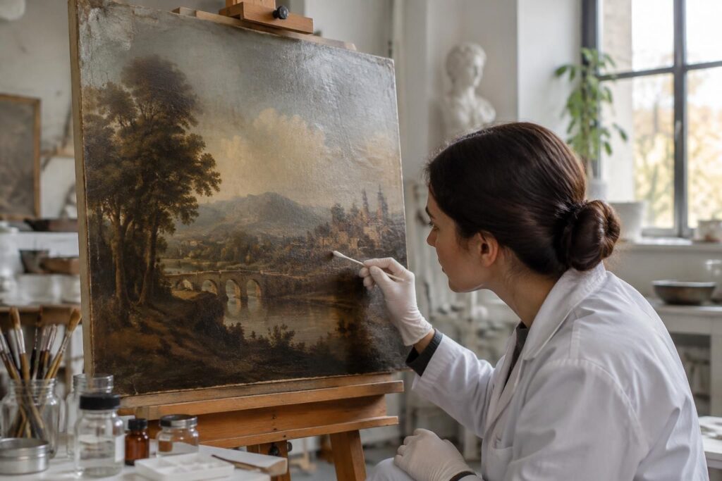 découvrez comment nettoyer un tableau ancien à l’huile en douceur, préserver ses couleurs et éviter les gestes qui risquent de l’endommager.
