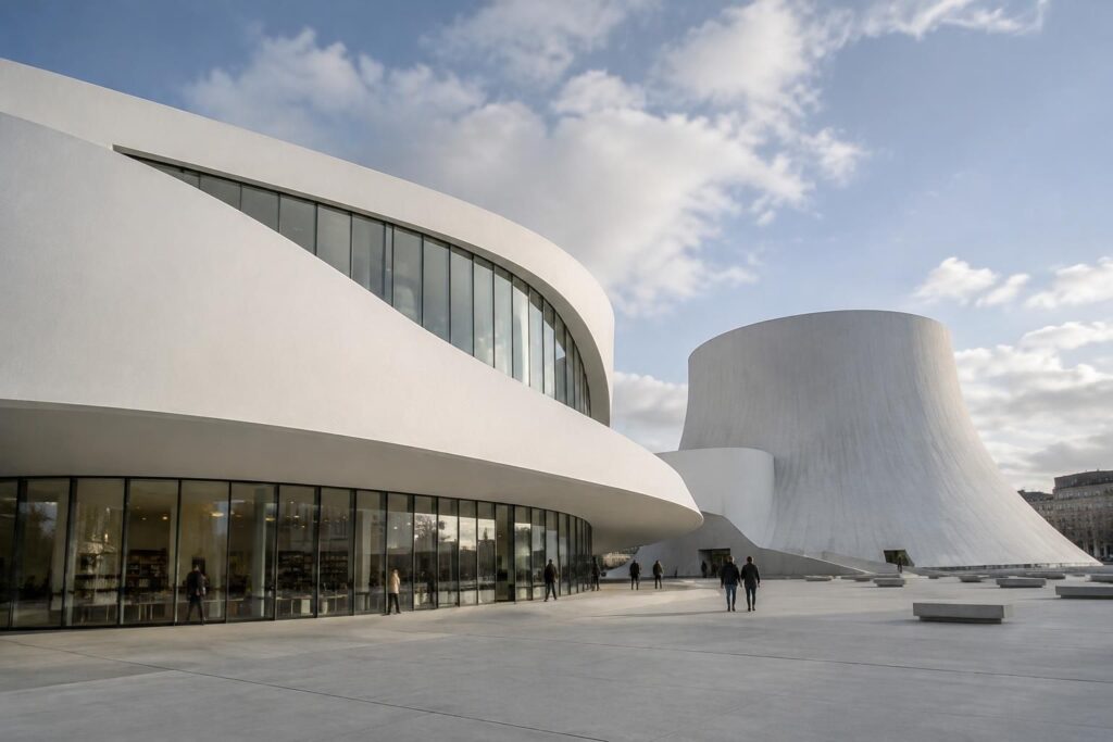 découvrez l’œuvre d’oscar niemeyer au havre : explorez la bibliothèque et le volcan, deux lieux emblématiques de l’architecture et de la culture.