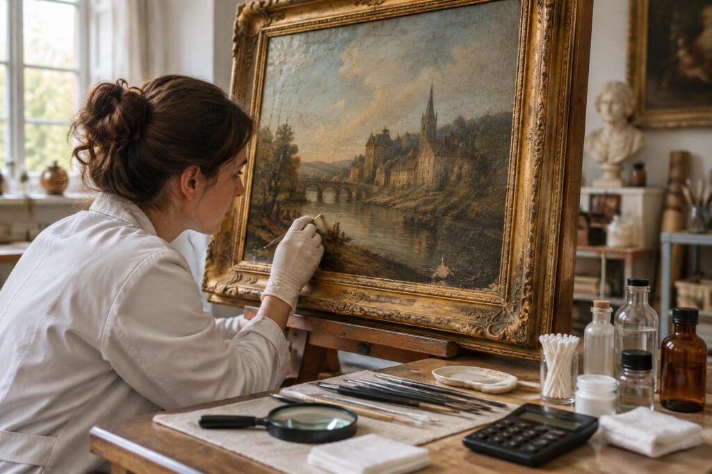 découvrez le prix à prévoir pour restaurer un tableau ancien à l’huile, selon son état, les travaux nécessaires et l’expertise du restaurateur.